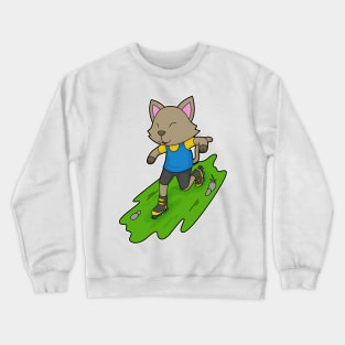 Cat Inline skating Roller skates Crewneck Sweatshirt